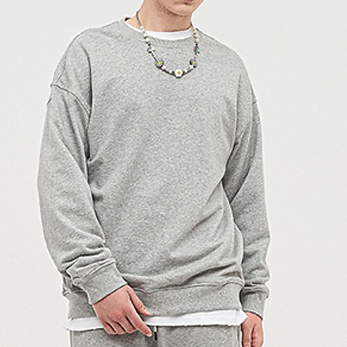 

Men's Sweatshirt Green Black Light gray Dark Gray Brown Crew Neck Plain Sports Outdoor Daily Sports Cotton Active Streetwear Cool Winter Fall Clothing Apparel Hoodies Sweatshirts