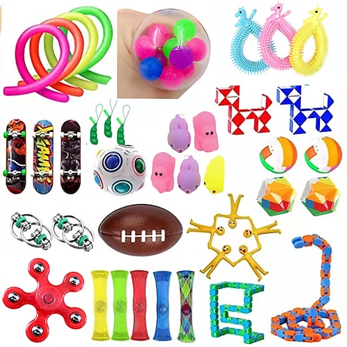 

fidget toy set 42 fidget sets avec des boîtes jouets d'anxiété sensorielle pour soulager le stress de l'autisme fidget toys détente divertissement enfants adultes cadeaux d'anniversaire