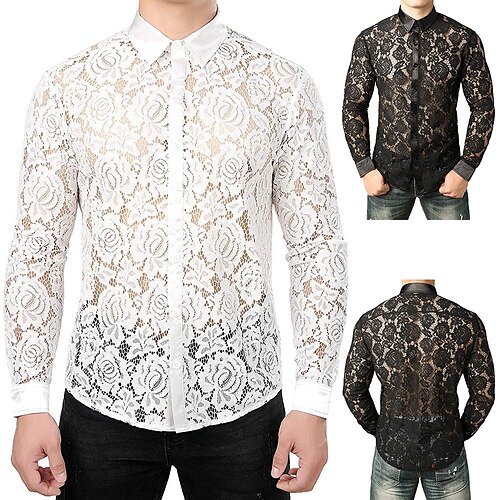 

Principe Retrò vintage Sensuale Florale Punk e gotico Top o camicia Per uomo Pizzo Costume Vintage ▾ Cosplay Serata / evento Manica lunga Maglietta Halloween