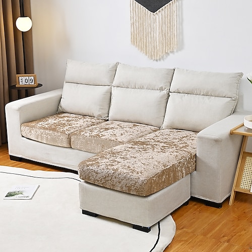 

High Stretch Individual Seat Cushion Covers Sofa Slipcovers Couch Cushion Covers Sofa Covers Featuring Velvet Fabric