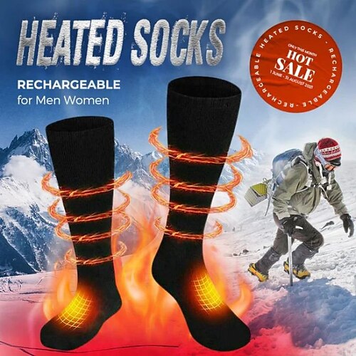 

Winter Electric Heating Socks USB Rechargeable Adjustable Temperature Foot Warmer Unisex Thermal Socks Warm Heated Socks