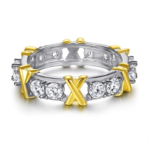 

Vielsesring Bryllup Klassisk Guld S925 Sterling Sølv Kostbar Stilfuld Enkel 1 stk Zirkonium