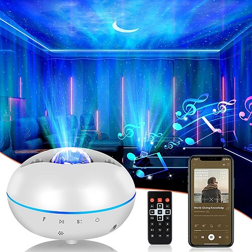 

star porjector nattlys lampe fotball nordlys lampe med bluetooth musikkhøyttaler usb lader aurora himmel stemning for barn soverom patry hjemmeinnredning