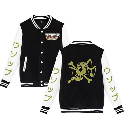 

Inspired by One Piece Film: Red Monkey D. Luffy Outerwear Anime Printing Coat For Men's Women's Unisex Adults' Hot Stamping Polyster