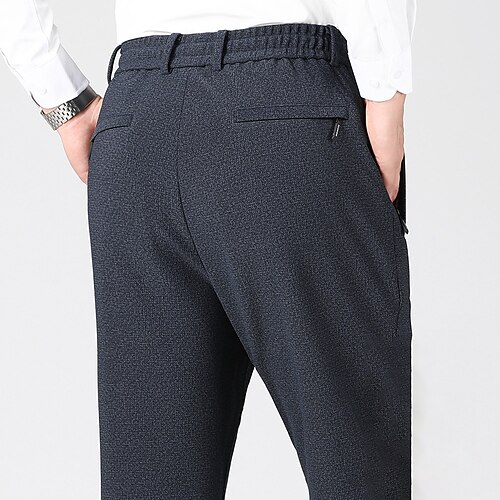 

Per uomo pantaloni della tuta Pantaloni Tasche A cordoncino Vita elastica Liscio Comfort Matrimonio Ufficio Attività commerciale Streetwear Informale Nero Blu marino Media elasticità