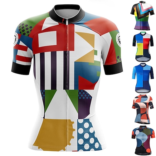 

21Grams Mulheres Camisa para Ciclismo Manga Curta Moto Blusas com 3 bolsos traseiros Ciclismo de Montanha Ciclismo de Estrada Respirável Pavio Humido Secagem Rápida Tiras Refletoras Amarelo Vermelho