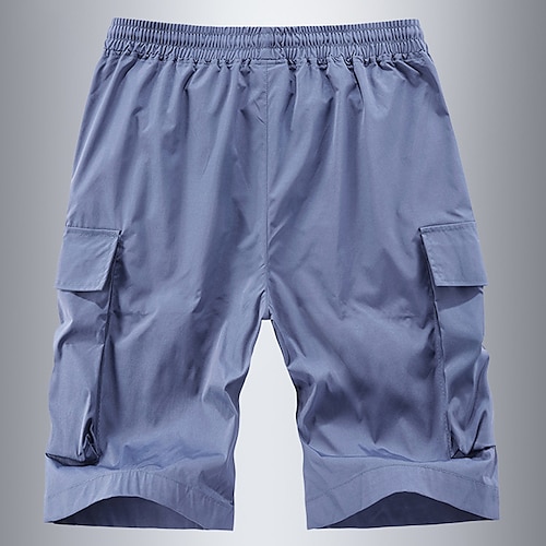 

Herre Shorts med lommer Shorts Snørelukning Elastisk Talje Multi lomme Vanlig Påførelig udendørs Daglig I-byen-tøj Mode Gade Sort Gul Uelastisk