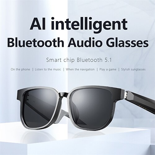 

GS-09 Cuffie con occhiali da sole Bluetooth Uncino per contor Bluetooth 5.1 Eliminazione attiva del rumore Stereo Ricarica veloce per Apple Samsung Huawei Xiaomi MI Allenamento in palestra Uso