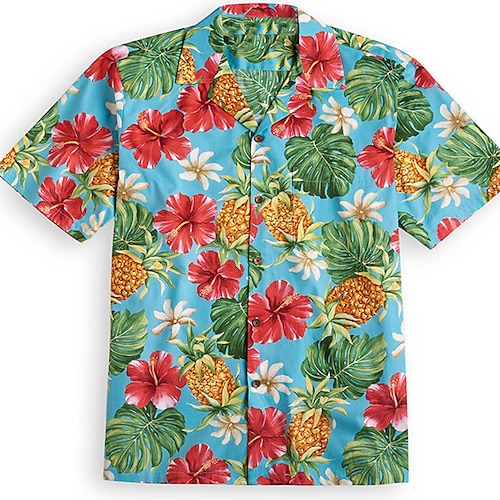 

Homme Chemise Chemise hawaïenne Chemise boutonnée Chemisette Chemise d'été Chemise décontractée Noir Noir / Vert Vin bleu marine Bleu Vert Manche Courte Graphic Floral Col rabattu Casual du