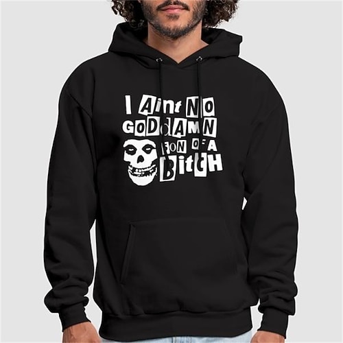 

Inspired by Punk Gothic I Aint No Goddamn Son of a Bitch Hoodie Cartoon Manga Anime Front Pocket Graphic Hoodie For Men's Women's Unisex Adults' Hot Stamping 100% Polyester