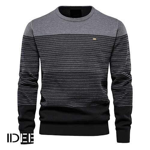 

Per uomo Felpa Maglione A coste Maglia Corto Lavorato a maglia Banda Girocollo Di tendenza Streetwear Esterno Per uscire Abbigliamento Autunno inverno Giallo naturale Rosso M L XL