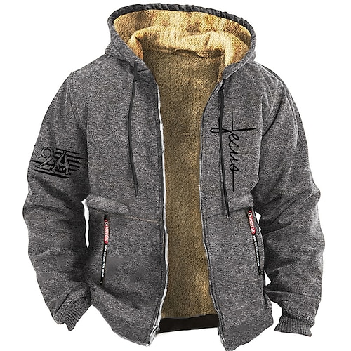 

Homme Sweat à capuche zippé Veste Veste de survêtement Rouge vin bleu marine Bleu Roi Marron Vert Capuche Graphic Lettre Zippé Imprimer Sport Loisir Des sports Vêtement de rue Estampage à chaud