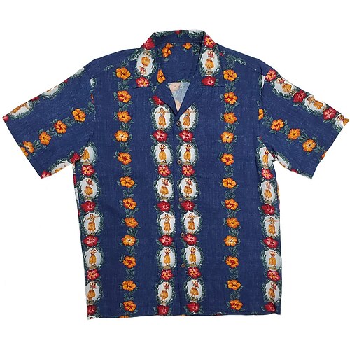 

Men's Shirt Summer Hawaiian Shirt Floral Graphic Prints Hula Girls Turndown Blue 3D Print Casual Holiday Short Sleeve Button-Down Print Clothing Apparel Tropical Fashion Hawaiian Soft