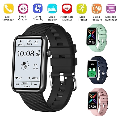 

HT5 Smart Watch 1.57 inch Smartwatch Fitness Running Watch Bluetooth ECGPPG Temperature Monitoring Call Reminder Compatible with Android iOS Women Men Long Standby Hands-Free Calls Message Reminder