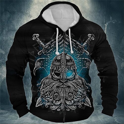 

Men's Full Zip Hoodie Jacket Red Blue Purple Green Hooded Skull Abstract Graphic Prints Zipper Print Sports Outdoor Daily Sports 3D Print Streetwear Designer Casual Spring Fall Clothing Apparel