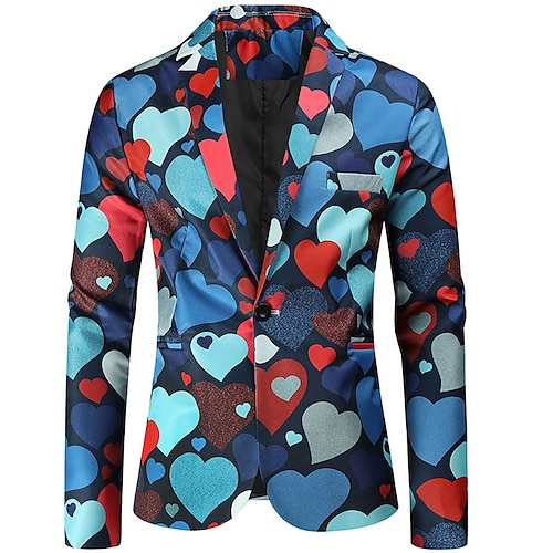 

Per uomo San Valentino Giacca Blazer Standard Taglio standard Modello Monopetto - 1 bottone Blu reale 2023