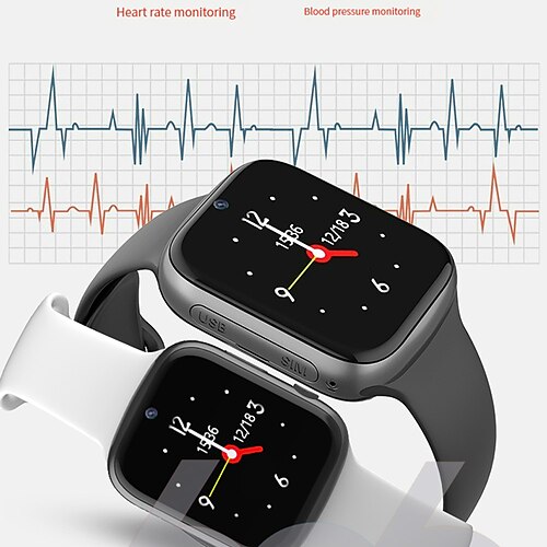 

696 C90 Smart Watch 1.69 inch børns smart ur telefon 4G Skridtæller Pulsmåler Vækkeur Kompatibel med Android iOS børn GPS Handsfree opkald Kamera IP 67 31 mm urkasse