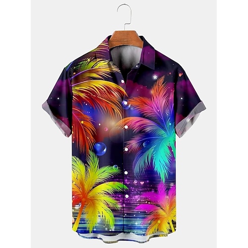 

Men'sShirtSummerHawaiianShirt Coconut Tree Graphic PrintsTurndownOutdoorStreetShortSleevesButton-DownPrintClothingApparelTropicalFashionDesignerHawaiian
