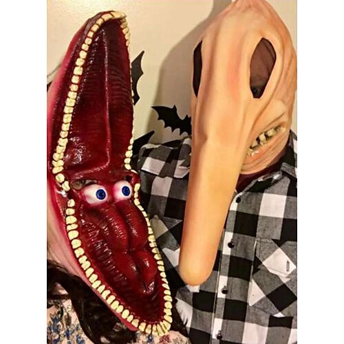 

Latex Maske Inspireret af Gul Rød Halloween Halloween Teenager Voksne Herre Dame