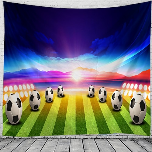

Football Soccer Worldcup Wall Tapestry Art Decor Blanket Curtain Hanging Home Bedroom Living Room Decoration Polyester
