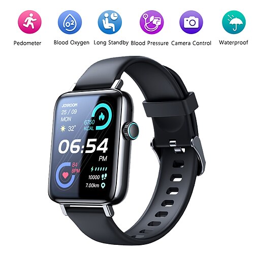 

JR-FT5 Smart Watch 1.83 inch Smartwatch Fitness Running Watch Bluetooth Temperature Monitoring Pedometer Activity Tracker Compatible with Android iOS Women Men Waterproof Hands-Free Calls Media
