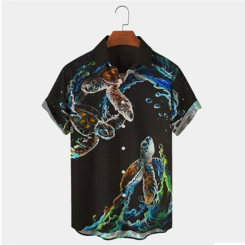 

Men'sShirtSummerHawaiianShirtTurtles GraphicPrintsTurndownOutdoorStreetShortSleevesButton-DownPrintClothingApparelTropicalFashionDesignerHawaiian