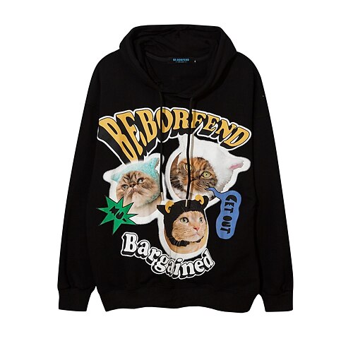 

Inspired by Animal Cat Hoodie Cartoon Manga Anime Graphic Hoodie For Men's Women's Unisex Adults' Hot Stamping 100% Polyester