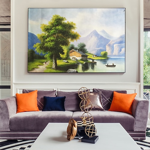 

Dipinto Ad Olio Dipinto A Mano Dipinto A Mano Arte Della Parete Classico Paesaggio Tela Dipinto Decorazione Domestica Arredamento Cornice Pronta Da Appendere