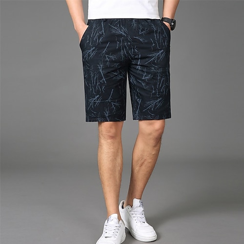 

Herre Chino shorts Bermuda shorts Arbejdsshorts Lomme Lige ben Trykt mønster Komfort Åndbart udendørs Afslappet Daglig Binding Mode Gade militærgrøn Mørkeblå