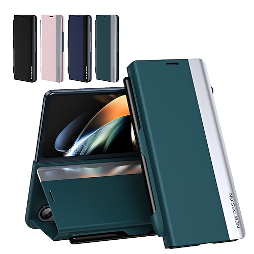 

Phone Case For Samsung Galaxy Flip Z Fold 4 Z Fold 3 Flip Kickstand Solid Colored PC