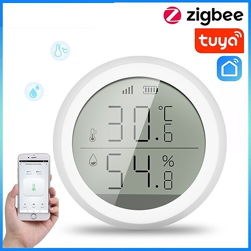 

tuya zigbee smarthus temperatur og fuktighet sen