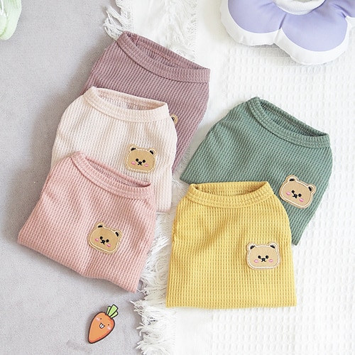 

Cachorros Gatos Colete Urso Adorável à moda Comum Casual Diário Ao ar livre Casual / Diário Roupas para Cães Roupas de cachorro Roupas de cachorro Macio Amarelo Rosa Roxo Ocasiões Especiais para