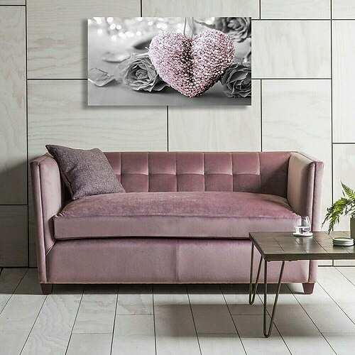 

high-definition simple single pink love painting living room decoration painting sofa background wall painting bedroom bedside painting