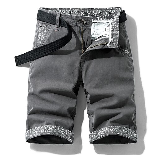 

Herre Cargoshorts Bermudashorts Arbeidshorts Lomme Grafiske trykk Knelengde utendørs Daglig Ut på byen Bomullsblanding Grunnleggende Mote Svart Militærgrønn Mikroelastisk