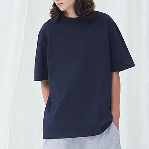 

Men's T shirt Tee Tee Oversized Shirt Plain Solid Colored Crew Neck Street Sports Short Sleeve Clothing Apparel Cotton Fashion Casual Oversized Comfortable