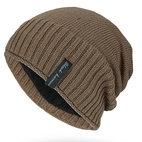 

Per uomo Cappello a cuffia Cappelli invernali Cappellini Maglia con risvolto Nero Vino Fibra acrilica Lavorato a maglia Vello Di tendenza Tradizionale / Classico Abbigliamento per il tempo libero