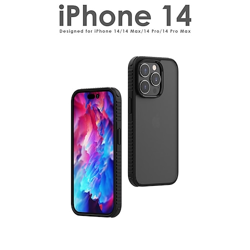 

telefon Etui Til Apple Bagcover iPhone 14 13 Pro Max 14 Plus 13 Mini Helkropsbeskyttelse Fire hjørner modstand mod fald Anti-rids Ensfarvet TPU