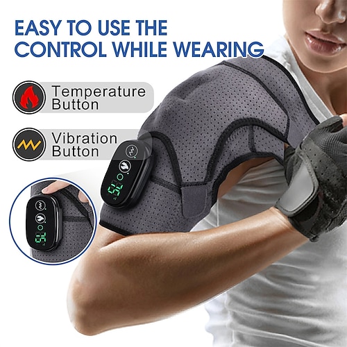 

Electric Shoulder Massager Heating Pad Vibration Massage Support Belt Arthritis Pain Relief Shoulder Thermal Physiotherapy Brace