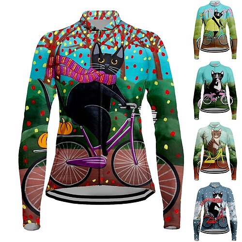 

21Grams Mulheres Camisa para Ciclismo Manga Longa Moto Camisa / Roupas Para Esporte Blusas com 3 bolsos traseiros Ciclismo de Montanha Ciclismo de Estrada Respirável Pavio Humido Secagem Rápida Tiras