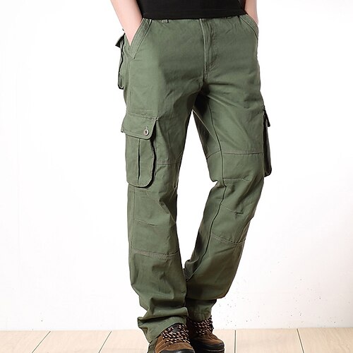 

Per uomo Pantaloni cargo Pantaloni 6 Tasche Liscio Comfort Esterno Giornaliero Per uscire Misto cotone Di tendenza Streetwear Nero Giallo