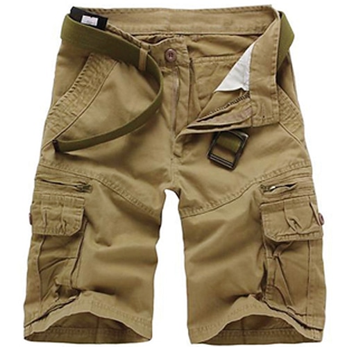 

Herren Cargo Shorts Kurze Hosen Shorts Kurze Hosen Kurze Hose für Wanderer Multi Pocket Gerade geschnitten 8 Tasche Glatt Komfort Knielänge Casual Täglich Ausgehen 100% Baumwolle Strassenmode Schick