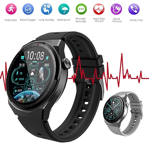 

AM3max Orologio intelligente 1.39 pollice Intelligente Guarda Bluetooth ECG PPG Monitoraggio della temperatura Pedometro Compatibile con Android iOS Da donna Da uomo Impermeabile Standby lungo