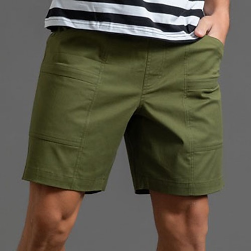 

Per uomo Pantaloncini chino Bermuda Pantaloncini da lavoro Multi tasca Liscio Comfort Traspirante Esterno Informale Giornaliero Misto cotone Spigato Di tendenza Streetwear Verde primavera Nero