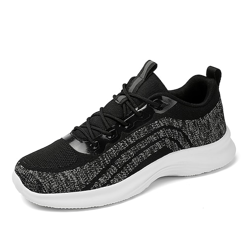 

Herren Turnschuhe Sportlicher Look Übergrössen Casual Täglich Fliegendes Weben Schwarz und weiss Schwarz Weiß Winter Sommer