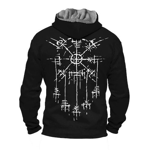 

Hombre Sudadera con capucha y cremallera completa Chaqueta Negro Con Capucha Estampados Cremallera Estampado Deporte Diario Deportes Impresión 3D Vellón Ropa de calle Design Casual Invierno Ropa