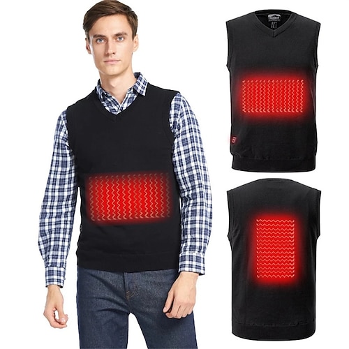 

Men And Women Battery Heated Vest Cotton Male Outdoor USB Infrared Heating Waistcoat Winter Flexible Electric Thermal Clothing