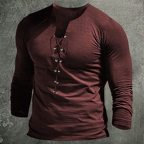 

Per uomo maglietta Maglia a maniche lunghe Liscio A cappuccio Strada Da mare Manica lunga Lacci Abbigliamento Originale Essenziale Contemporaneo moderno