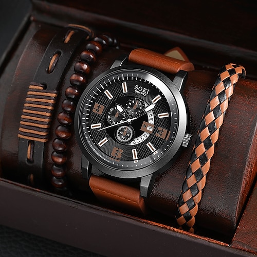

Wrist Watch Quartz Watch for Men Analog Quartz Fashion Stylish Formal Style Calendar Large Dial Alloy Alloy Leather Classic Theme Fashion