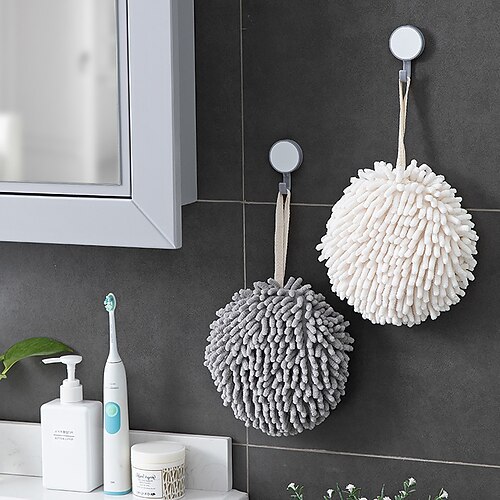 

Chenille Hand Towel Ball Simple Home Kitchen Bathroom Creative Absorbent Towel Soft Hand Towel