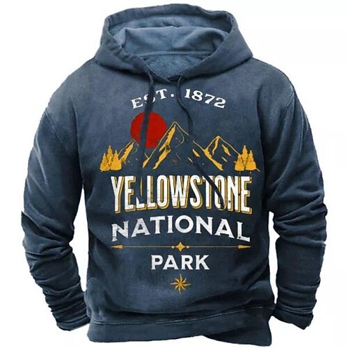 

Men's Pullover Hoodie Sweatshirt Black Navy Blue Hooded Letter Graphic Prints Print Daily Sports 3D Print Basic Streetwear Designer Spring Fall Clothing Apparel Hoodies Sweatshirts